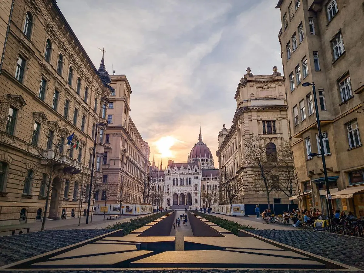 Rooftop Coffee By Parliament Budapest Hungary